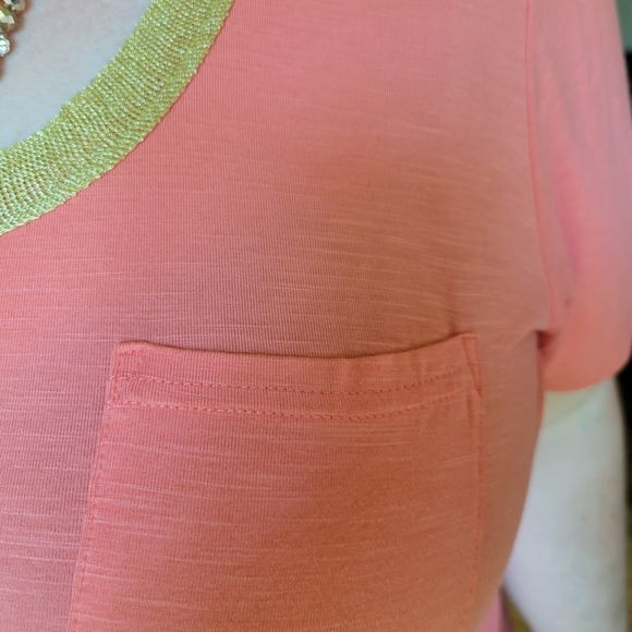 Calvin Klein Pink Pocket Gold Collar Shirt Size 2X - Picture 7 of 9